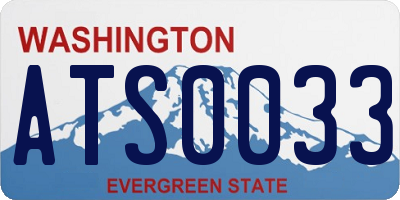 WA license plate ATS0033