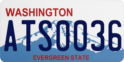WA license plate ATS0036