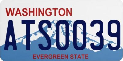 WA license plate ATS0039