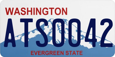 WA license plate ATS0042