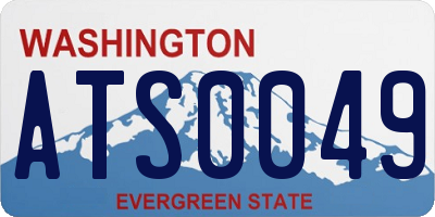 WA license plate ATS0049