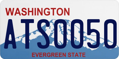 WA license plate ATS0050