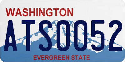 WA license plate ATS0052