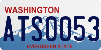 WA license plate ATS0053