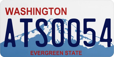WA license plate ATS0054