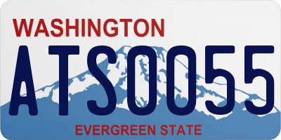 WA license plate ATS0055