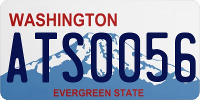 WA license plate ATS0056