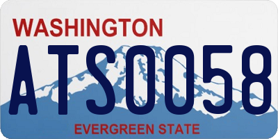 WA license plate ATS0058