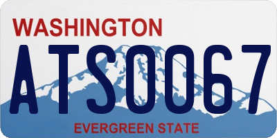 WA license plate ATS0067