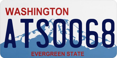 WA license plate ATS0068