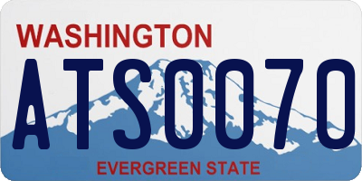 WA license plate ATS0070