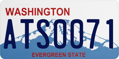 WA license plate ATS0071