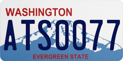WA license plate ATS0077
