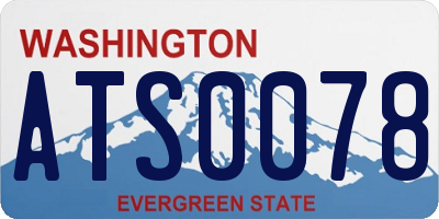 WA license plate ATS0078