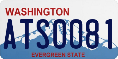 WA license plate ATS0081