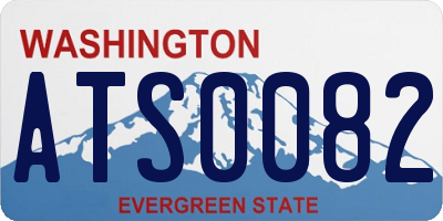 WA license plate ATS0082