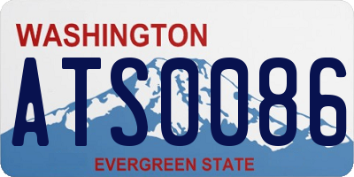 WA license plate ATS0086