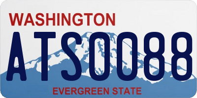 WA license plate ATS0088
