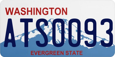 WA license plate ATS0093