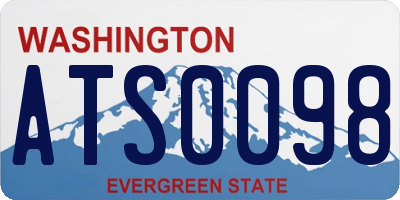 WA license plate ATS0098