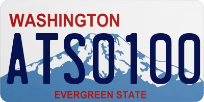 WA license plate ATS0100