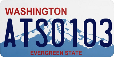 WA license plate ATS0103