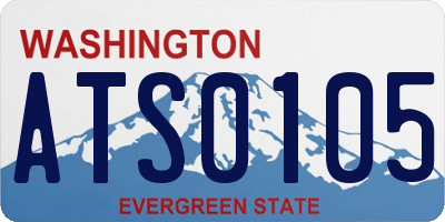 WA license plate ATS0105