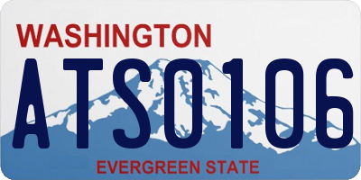 WA license plate ATS0106