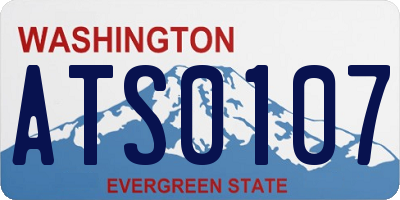 WA license plate ATS0107