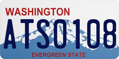WA license plate ATS0108