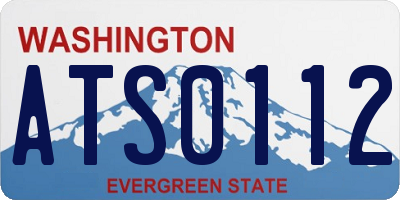 WA license plate ATS0112