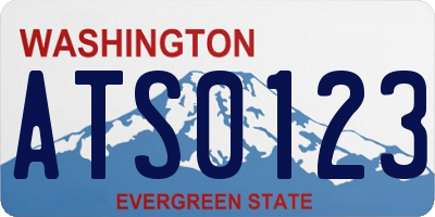WA license plate ATS0123