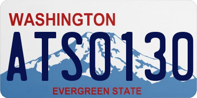 WA license plate ATS0130