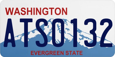 WA license plate ATS0132