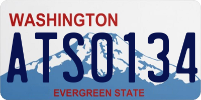 WA license plate ATS0134