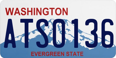 WA license plate ATS0136