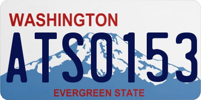 WA license plate ATS0153