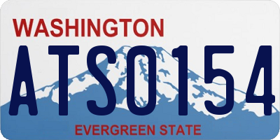 WA license plate ATS0154
