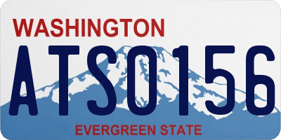 WA license plate ATS0156