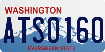 WA license plate ATS0160