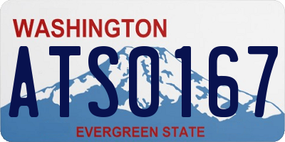WA license plate ATS0167