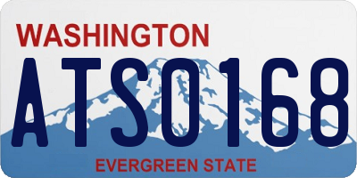 WA license plate ATS0168