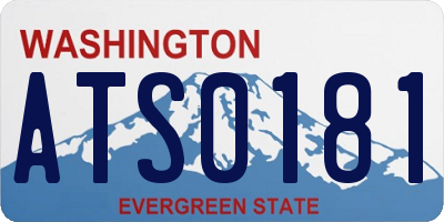 WA license plate ATS0181