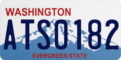 WA license plate ATS0182