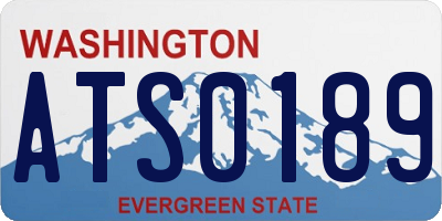 WA license plate ATS0189