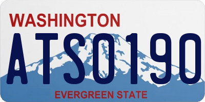 WA license plate ATS0190