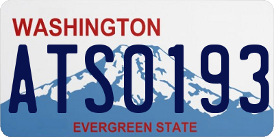 WA license plate ATS0193