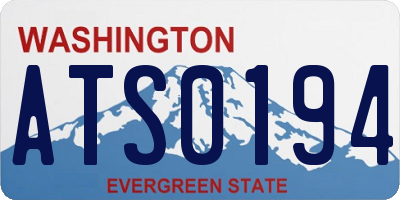 WA license plate ATS0194
