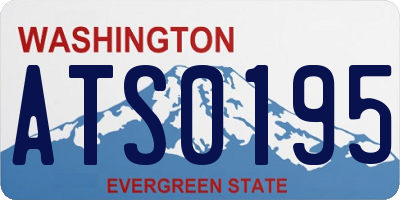 WA license plate ATS0195