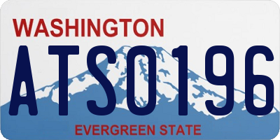 WA license plate ATS0196